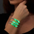 Sarcelle | Argent | Bracelet Cascade de Verre Luciole